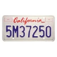 California commercial vehicle license plate
